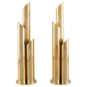 Modern Handmade Customizable Aluminum Tabletop <b>Vase</b> <b>Gold</b> Tone Decorative Metal <b>Vase</b> - Product Image 1
