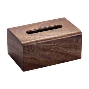 Boîte à mouchoirs en bois moderne, finition peinte élégante, boîte à mouchoirs durable pour la maison, le bureau, la réception, la décoration - Product Image 3