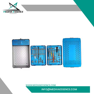 ชุดเครื่องมือผ่าตัดกระดูกและข้อแบบแมนนวลคุณภาพพรีเมียม DHS/DCS Plate ผลิตจากเหล็กกล้าไร้สนิมเยอรมัน ได้รับการรับรองมาตรฐาน CE ISO  สีเงิน - Product Image 5