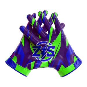 ZSS Fußballhandschuhe Lila-Blaugrün Gemustert Unisex Atmungsaktives Polyester Erwachsenen-Sportbekleidung Sublimationsdruck Nadeldetektion - Product Image 2