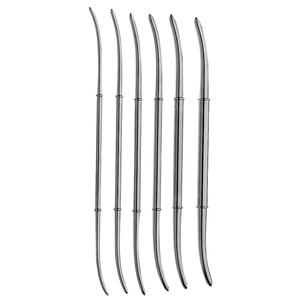 Ensemble de dilatateurs utérins 6 pièces, instrument gynécologique à double extrémité, sonde médicale réutilisable en acier inoxydable - Product Image 1