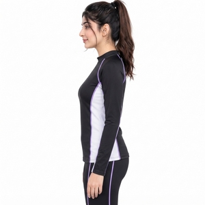 Manches longues à séchage rapide pour femmes, rashguard en tissu performant, coupe ajustée, flexibilité quadridirectionnelle - Product Image 4