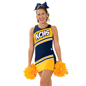 OUTFITIZE INTERNATIONAL Uniforme de cheerleading Cav's pour femmes, rouge, noir, blanc, impression par sublimation, style jupe, taille adulte, 100% polyester - Product Image 6
