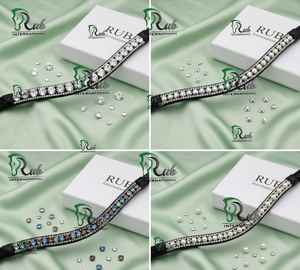 Correa de Cuero Artesanal Personalizable de Lujo Rub International con Cristales Brillantes AB para Caballo, Equipo de Exhibición Ecuestre - Product Image 5