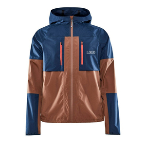 ชุดวอร์มกันลมสำหรับผู้ชาย แบบมีฮู้ด แขนยาว สีตัดต่อ สปอร์ต สำหรับฤดูใบไม้ร่วง ผลิตจากโพลีเอสเตอร์ ทรงปกติ มีกระเป๋าข้าง ซิปผ่าหน้า - Product Image 3