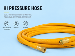 Manguera de PVC de Alta Presión KARYON, 10 mm de Diámetro Interior, 17 mm de Diámetro Exterior, Rollo de 100 m, Flexible, Reforzada, de Alta Resistencia, para Compresor de Aire y Herramientas Neumáticas - Product Image 1
