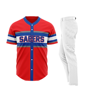 Uniforme de Béisbol Directo de Fábrica, Conjunto de Jersey y Pantalones Sublimados Personalizados, Ropa Deportiva de Alto Rendimiento, Proveedor Premium, Fabricante X - Product Image 1