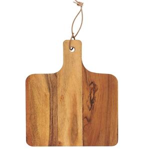 Planche à découper en bois d'acacia avec poignée pour fromage, viande, légumes, idéale pour la cuisine et la découpe de boucher - Product Image 1