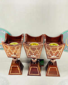 Quemador Bakhoor con incrustaciones de perlas de madera de lujo, decoración del hogar, Mubkhar árabe quemador de incienso, difusor de aromaterapia, FWE de madera - Product Image 6