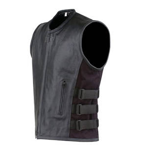Chaleco de Cuero Estilo Urbano, Diseño Casual, Producto de Moda, Chaleco de Cuero sin Mangas - Product Image 1