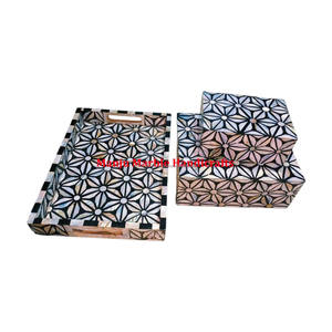 Marque Qualité Look Moderne Nouvelle Arrivée Pièce Os Incrustation Mdf Mop Plateau Avec Rectangle Forme Pour La Maison Et Hôtel Décoration Cadeaux - Product Image 1