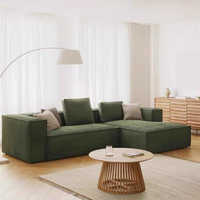 Canapé modulaire trois places en mousse haute densité, confortable, en tissu moderne, compressé sous vide pour villa