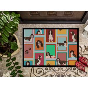Felpudo Springer Spaniel Inglés Lotes de hígado Interior Exterior Antideslizante Lavable Alfombra de pila baja 24H X 36W para entrada de puerta delantera - Product Image 3