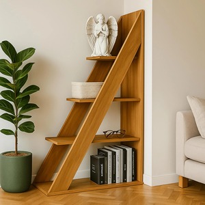 Estante Escalera de Estilo Moderno para Relojes, Macetas, Marcos de Fotos y Almacenamiento Decorativo del Hogar, Importado de India - Product Image 6
