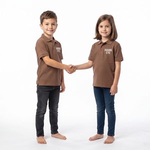 Kids Polo <b>Shirt</b> <b>Short</b> <b>Sleeve</b> <b>Button</b> <b>Up</b> Collar Breathable Cotton Unisex Children's Leisure Top Front Custom Printed Logo - Product Image 4