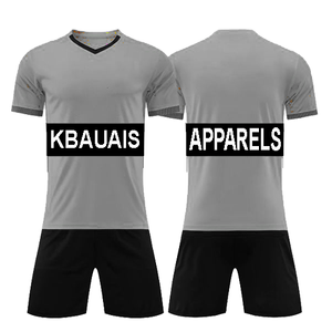 Polyester/Cotton Custom Athletic Soccer Wear Set OEM Sports Gear with V-neck Collar Team Numbers & Player Name Options for Men - Product Image 6