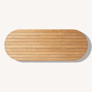 Table en teck en promotion pour salle à manger intérieure ou extérieure, style moderne, anti-casse. - Product Image 4