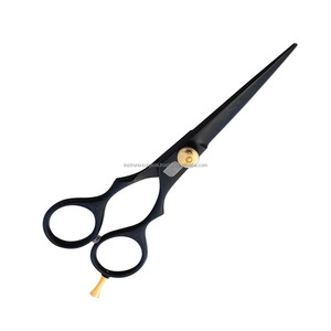 Tijeras de Peluquería de Acero Inoxidable con Tornillo Ajustable y Reposa Dedos para Salón de Belleza, Venta al por Mayor, OEM, ODM, Recubrimiento Negro - Product Image 6