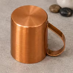 Copper Hammered Moscow Mule <b>Mugs</b> Set With Handle Vintage Design <b>Large</b> Capacity Home Party Drinkware - Product Image 6