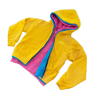 Sudadera con capucha para hombre personalizada, de 460 g/m² de alto gramaje, con lavado ácido, de alta calidad, con forro polar, triple cremallera, corte holgado y corto, con lavado vintage - Product Image 4