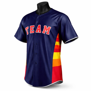 Últimos Diseños Personalizados de Camisetas de Béisbol Transpirables de Manga Corta con MOQ Bajo, 100% Poliéster, Ropa Deportiva al por Mayor para Adultos - Product Image 1