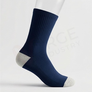 Calcetines de Hombre, Estilo Clásico, Color Liso, Tejidos, Transpirables, de Algodón, Poliéster y Elastano, para Uso Diario en Otoño - Product Image 3