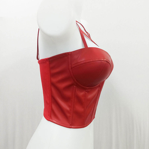Corsé de Cuero Genuino Transpirable para Mujer, Top Corto Gótico Moldeador de Cuerpo, Bralette 2026 - Product Image 2