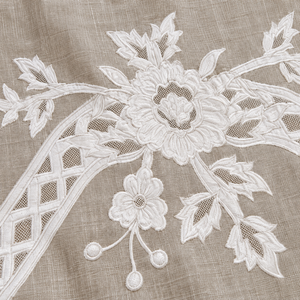 Elegante Panel de Cortina Corta de Lino con Bordado Floral, Cortina Translúcida Vintage para Decoración de Ventanas de Cocina y Dormitorio - Product Image 4
