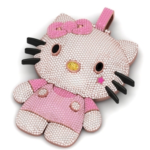 Luxury Iced Hello Kitty Hip Hop Style IGI Certified VVS Moissanite Claw Setting <b>Gold</b> Plated 925 Sterling Silver Pendant Necklace - Product Image 2