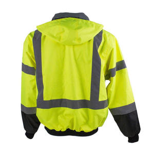 เสื้อแจ็คเก็ตนิรภัยแบบกันน้ำ ทนทาน มองเห็นได้ชัดเจน เหมาะสำหรับชุดทำงาน ผลิตจากวัสดุโพลีเอสเตอร์ ดีไซน์สำหรับทุกเพศ - Product Image 2