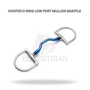 Bocado de caballo Hunter D Ring Low Port Mullen Snaffle, equipo de equitación - Product Image 2