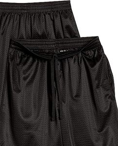 Shorts en maille pour hommes, taille élastique, respirants, couleur unie, logo imprimé sur le devant, style sport décontracté, shorts en maille personnalisés pour hommes - Product Image 6