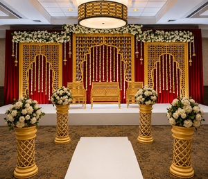 Modern Indian Metal Jali Cut Work <b>Frames</b> Lightweight Customized Size Stage Indo-Western Wedding Lattice <b>Backdrop</b> Decorations - Product Image 3