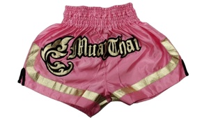 กางเกงขาสั้นมวยไทย,กางเกงมวยไทยสีชมพูสำหรับผู้หญิง - Product Image 5