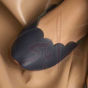 Diseño Atrevido con Borde Festoneado, Acabado Liso, Parte Superior de Cuero Sintético, Azul Oscuro, Antideslizante, Khussa, Tendencia de Moda, Estampado Personalizable - Product Image 6