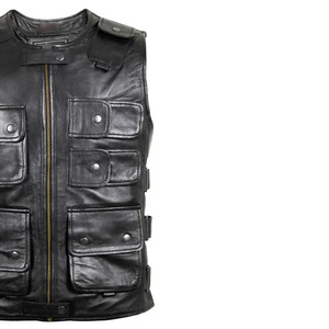 Chaleco de Diseño Premium para Hombre, Poliéster/Algodón, Cuello en V, Cierre de Cremallera, 220g, Múltiples Bolsillos, Corte Regular, Ropa de Otoño - Product Image 5