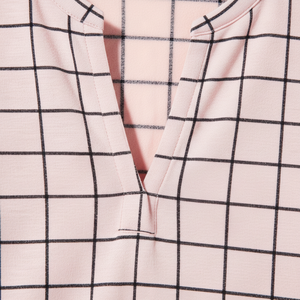 REAC READY INDUSTRY Chemise élégante à rayures roses à manches longues pour femme, 100% coton, tissu jersey respirant décontracté - Product Image 5