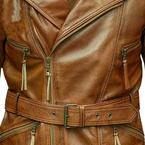 New Fashion <b>Winter</b> Genuine Leather Cowhide Breathable Satin Fabric Detachable <b>Hat</b> Jackets for Women Double-Color Zipper Fur - Product Image 6