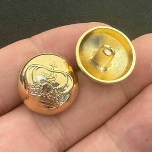 Boutons en métal ronds à tige pour uniformes et costumes, vente en gros - Product Image 1