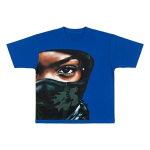 Camiseta Oversize de Algodón Estampada de Alta Calidad, Estilo Vintage con Hombros Caídos, de Lujo, de Gran Gramaje, Personalizada, de Corte Cuadrado y Recortado para Hombre - Product Image 1