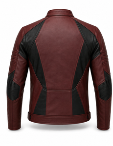 Chaqueta de Motocicleta de Cuero Estampada Totalmente Personalizada |   Adultos |   Vino Tinto, Negro, Marrón, Azul |   Fabricante OEM ODM |   Diseño Premium - Product Image 2