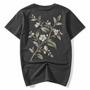 T-shirt imprimé pour homme, col rond, 100 % coton, manches courtes, coupe classique, motif uni, streetwear décontracté, anti-boulochage, respirant, 220 g - Product Image 4