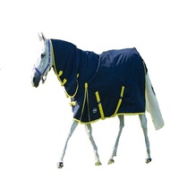 Couverture d'équitation imperméable et respirante Ripstop pour chevaux, modèle Combo Hiver, avec quincaillerie en acier inoxydable et col montant