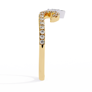 Bagues de fiançailles vintage en or jaune 18 carats avec diamant de laboratoire taille poire couronne, bagues à grappe ronde, bijoux personnalisés, vente en gros directe usine - Product Image 4