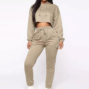 Hoodie court surdimensionné en molleton de coton pour femme, style décontracté, fournisseur OEM ODM - Product Image 1
