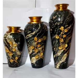 Premium Quality Antique Finish Metal Ginger <b>Jar</b> With Lid Luxury Home Decorative <b>Urn</b> and <b>Jar</b> Wedding Gift Decor Storage Container - Product Image 3