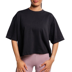 Custom Logo Eco-Friendly Women's <b>Yoga</b> Tank <b>Top</b> 100% Cotton Sexy <b>Loose</b> Fit Crop <b>Tops</b> Wholesale High Quality - Product Image 2
