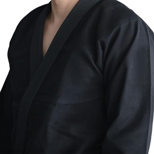 ชุดยูโดบราซิลเลี่ยนยิวยิตสู MMA Gi น้ำหนักเบา ระบายอากาศได้ดี แห้งเร็ว 240 กรัม สำหรับทุกเพศ 100% ผ้าฝ้าย สีดำ - Product Image 4