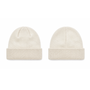 Classic Men's Ribbed Knit Beanie Cream Ivory Cuffed Winter <b>Warm</b> <b>Hat</b> - High Quality winterwear - Product Image 3