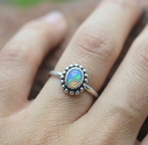 Wholesale Natural Ethiopian <b>Opal</b> 925 Sterling <b>Silver</b> Gemstone <b>Ring</b> Handmade Elegant Fine Jewelry Manufacturer Supplier - Product Image 6